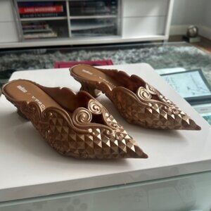 Y/PROJECT Gold Melissa Edition Point Mules